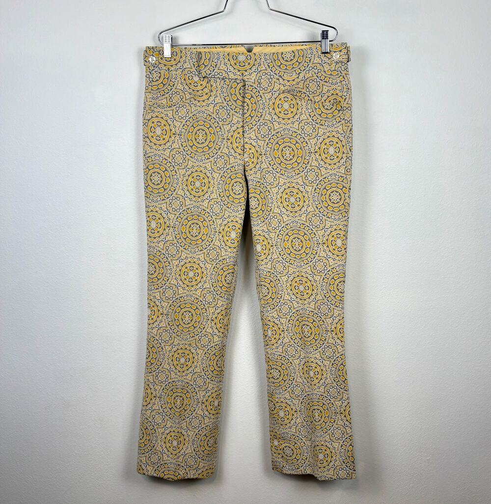 Vintage DAKS 70s Mod Geometric Psychedelic Groovy Disco Polyester Pants Slacks